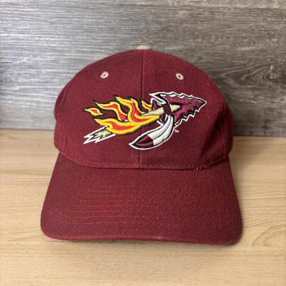 Vintage Florida State Seminoles Hat Fitted Mens 7 1/4 Garnet NCAA Football Spear